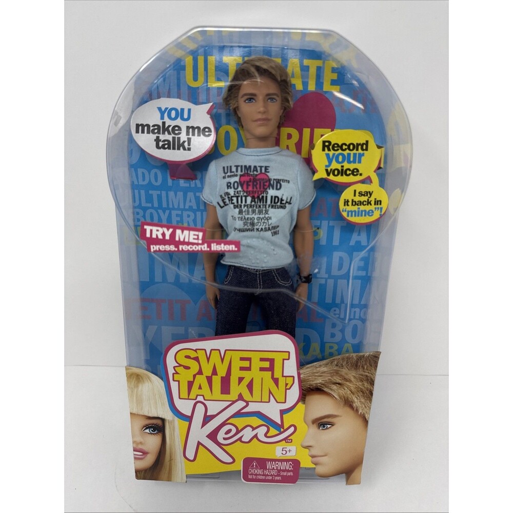 New 2010 Mattel Barbie Doll Sweet Talkin Ken #T7432